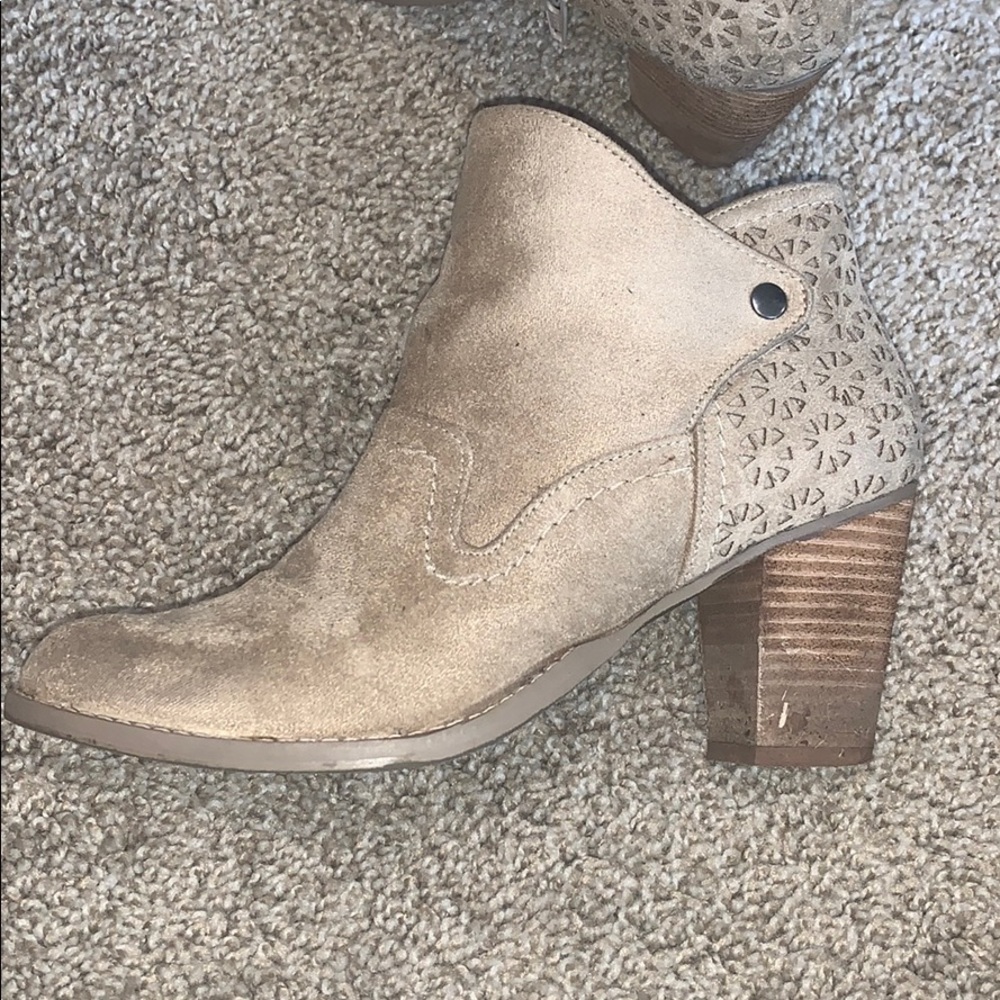 Tan booties